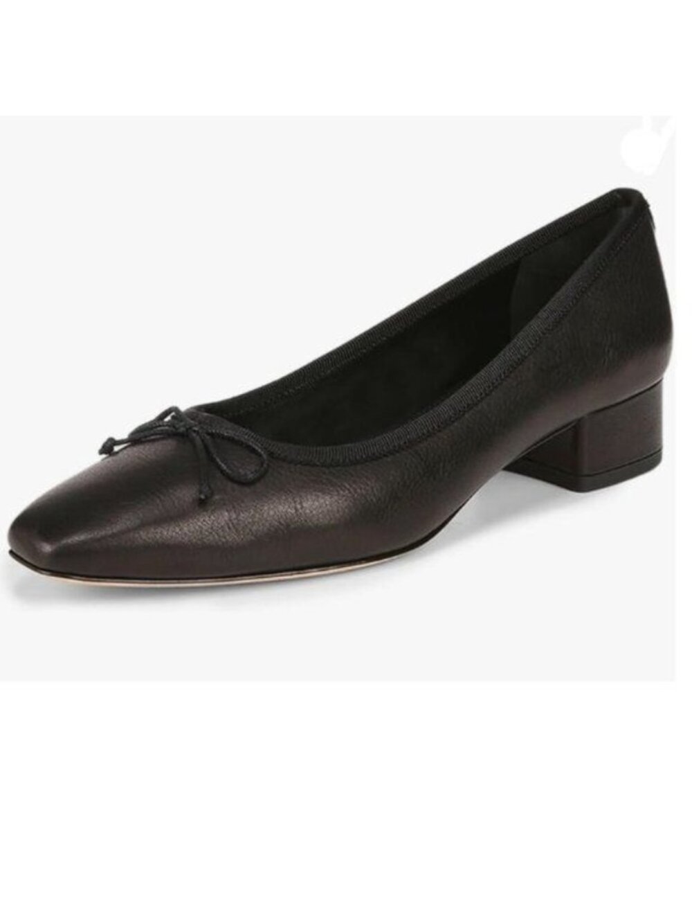 FOWT Black Square Toe Slip On Bowknot Pumps Retro Block Low Heel Moccasins Shoes